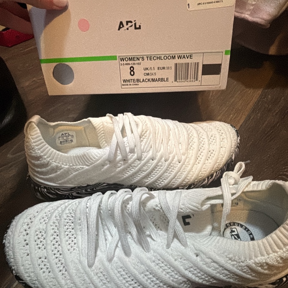 APL Women's Techloom Wave Sneakers - White/Black Marble